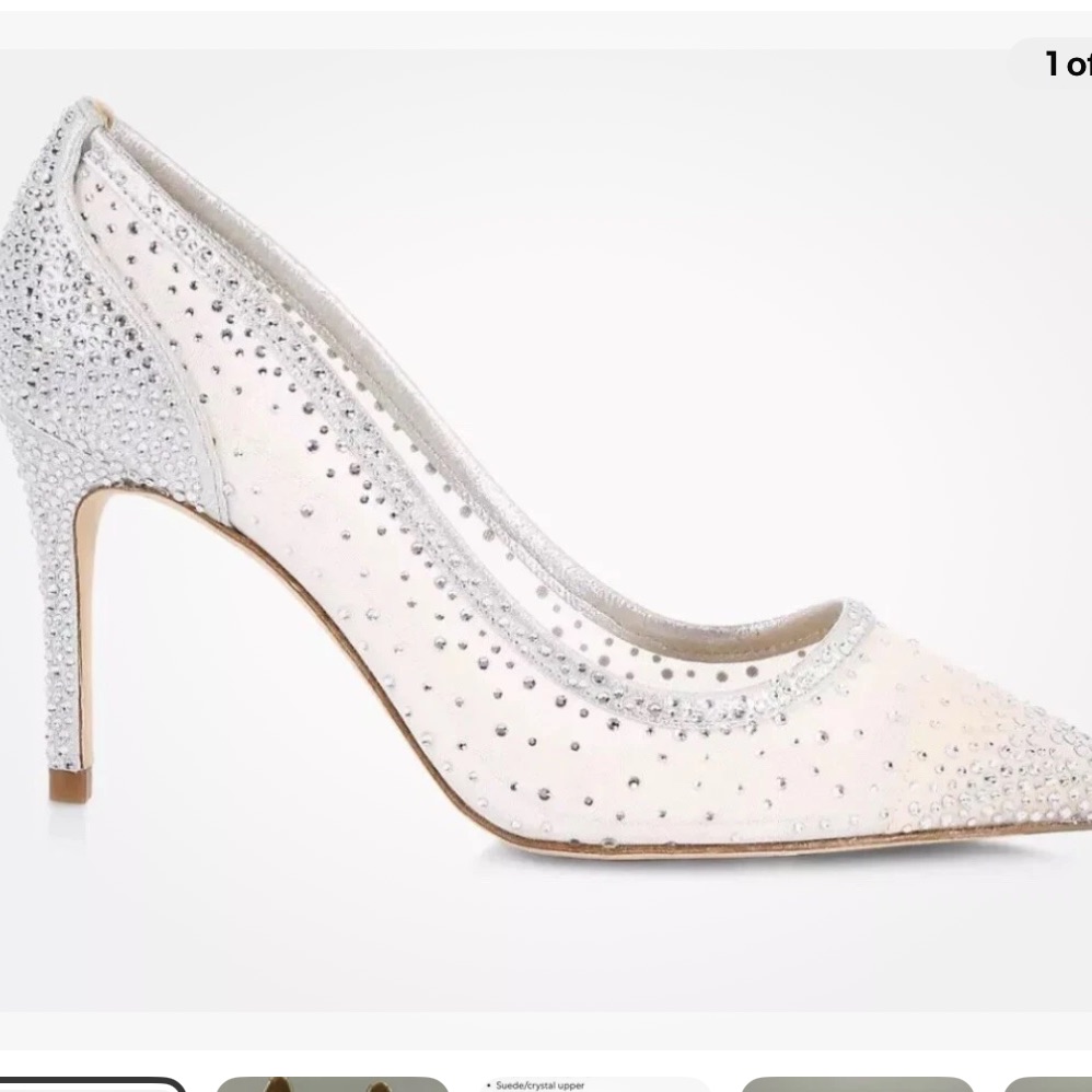 L’agence Crystal Silver Heels. Size 9 | 39 Worn A Few Times In Good Condition
